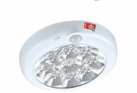 圆形白色防火塑料红外+声控吸顶灯